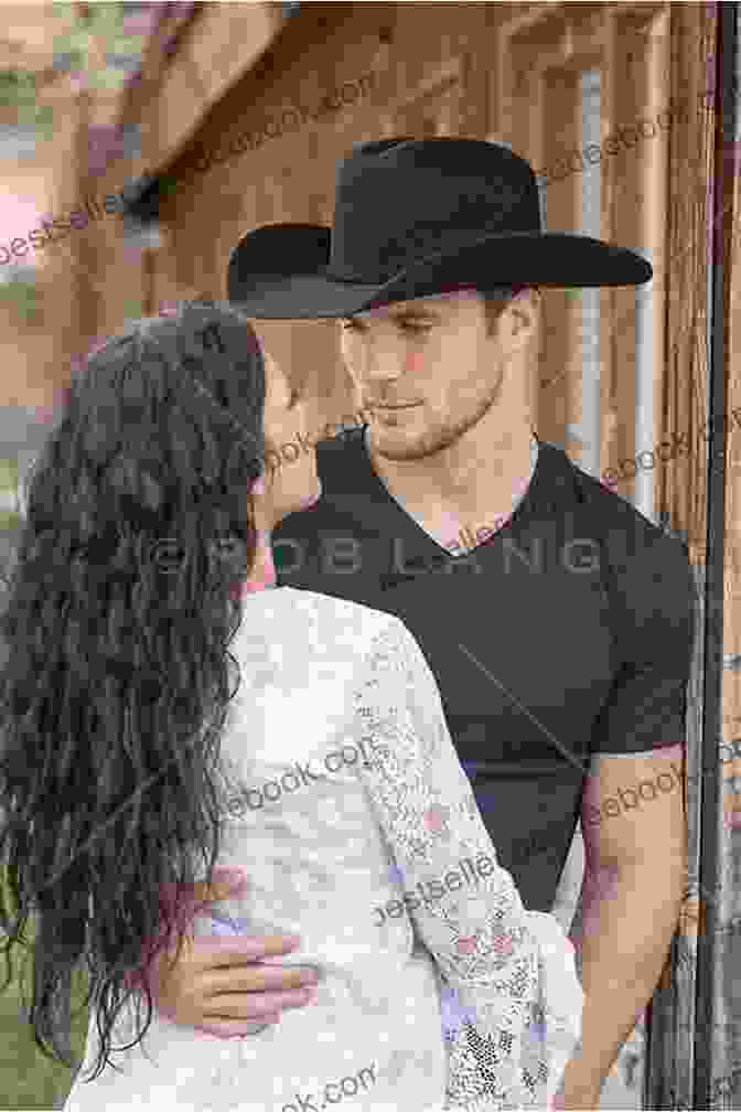 A Handsome Cowboy On A Horse, Gazing Into The Eyes Of A Beautiful Woman In A Blue Dress Cowboy Blue: An Opposites Attract Romance