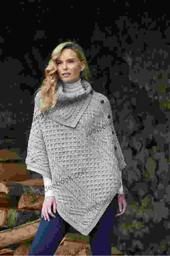 A Long, Airy Poncho In A Soft Gray With A Delicate Lace Pattern. Back In Style: 30 Made Modern Sweaters Vests Bags Ponchos More