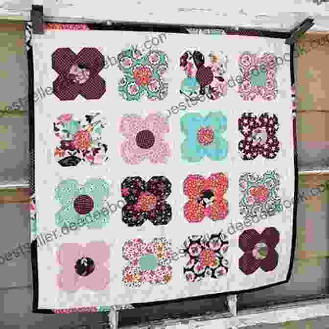 A Posy Garden Quilt With Colorful Posy Garden Blocks Set Against A White Background Carina Gardner S Simply Modern Patchwork Quilts: 12 Posy Garden Quilts And Sewing Projects For The Beginning Quilter