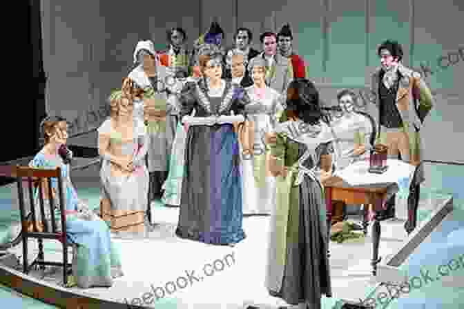 A Scene From A Stage Adaptation Of The Watsons, Featuring The Watson Sisters Sitting Together In A Drawing Room, Engaged In Conversation. Sanditon And The Watsons: Austen S Unfinished Novels