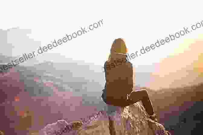 A Woman Stands On A Mountaintop, Overlooking A Vast Valley And Distant Mountains. Endless Possibilities: Sunny Skies And Mountains High (The Journey 3)