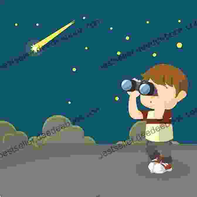 An Illustration Of A Child Gazing Up At The Stars, Lost In Wonder. Little Poet Tree : A Collection Of Poems For Children