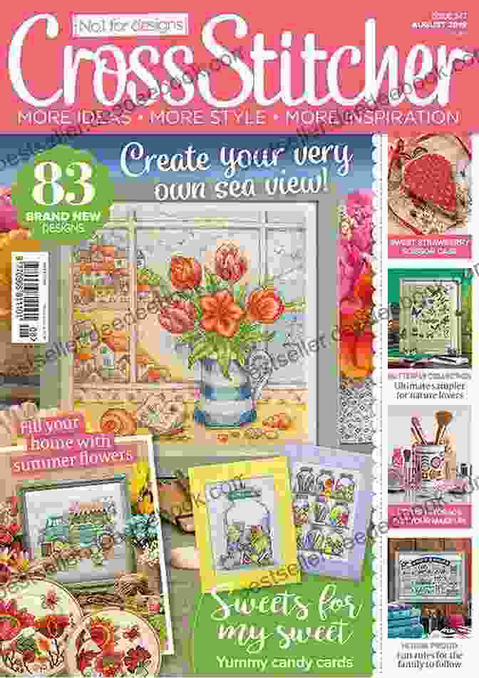 Crossstitcher Issue 381 Cover Featuring A Stunning Cross Stitch Floral Design CrossStitcher: Issue 381 Leisure Arts