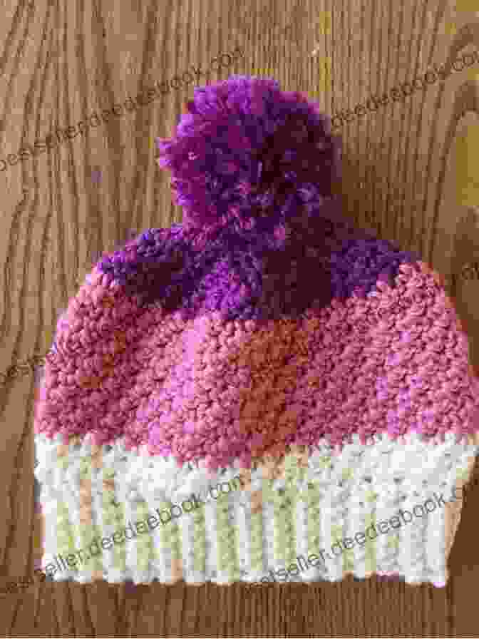 Image Of A Whimsical, Crocheted Hat Adorned With Colorful Pom Poms Sewing Animal Dolls: Heirloom Patterns To Make For Daisy And Her Friends (Crafts)