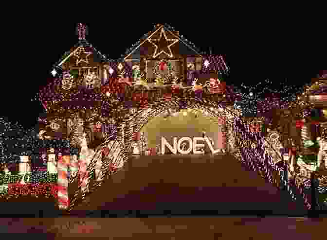 The Christmas Display At Night, With Twinkling Lights And Festive Decorations The House That Christmas Made: A Harbor Hills Novel