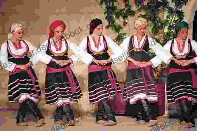 Traditional Greek Dancers Performing A Folk Dance From A Year In Greece