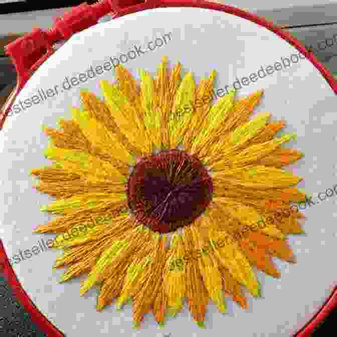 Vibrant Stitched Sunflower Stitched Textiles: Flowers Bobby Britnell